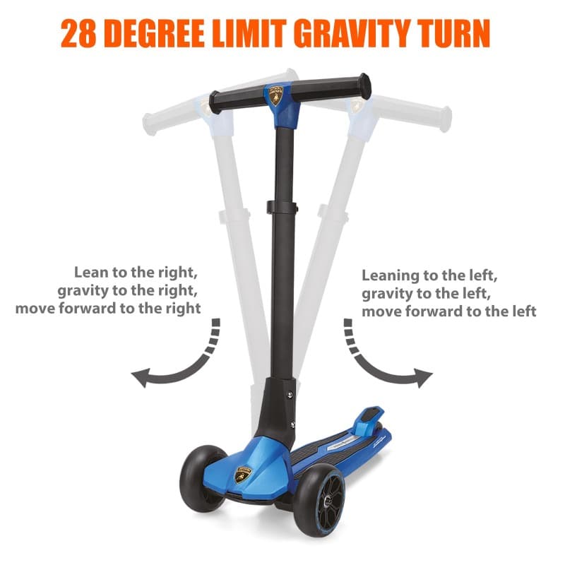 Lamborghini Kids Scooter 3 Wheels Blue thumbnail 2