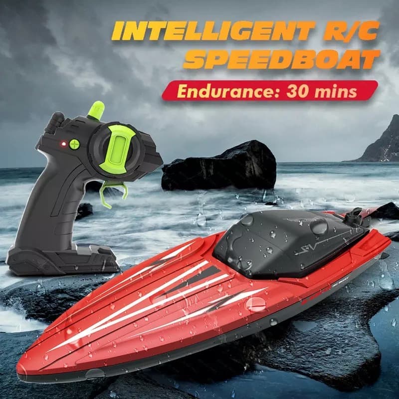 RC High Speed Racing Boat - Red thumbnail 4