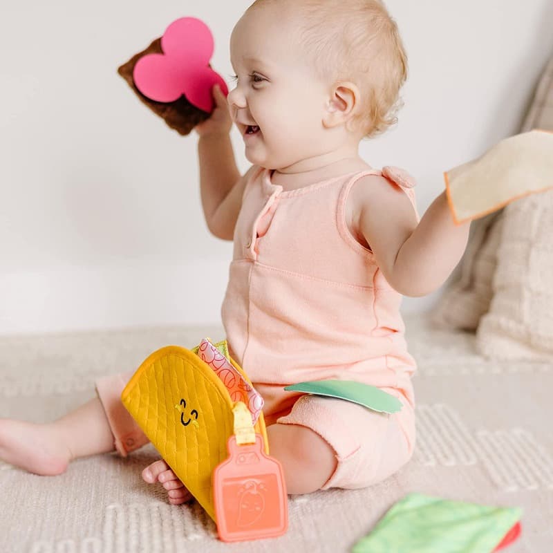 Melissa And Doug Sensory Soft Taco Fill And Spill Infant Toy thumbnail 5