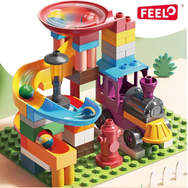 Feelo Fun Mini Train Ride Big Building Blocks | 76 Pieces