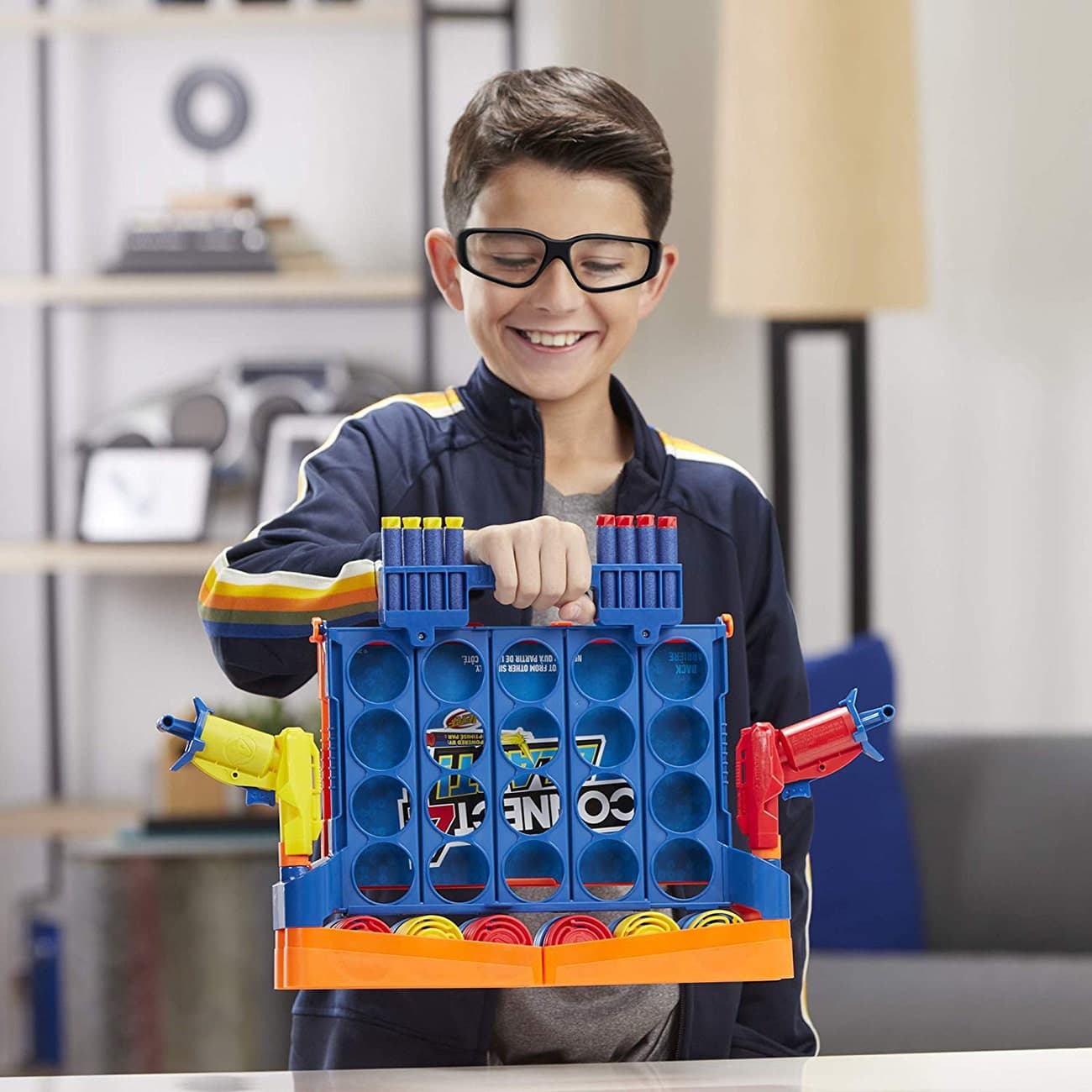 Gaming Connect 4 Blast Game With Nerf Blasters Darts thumbnail 3