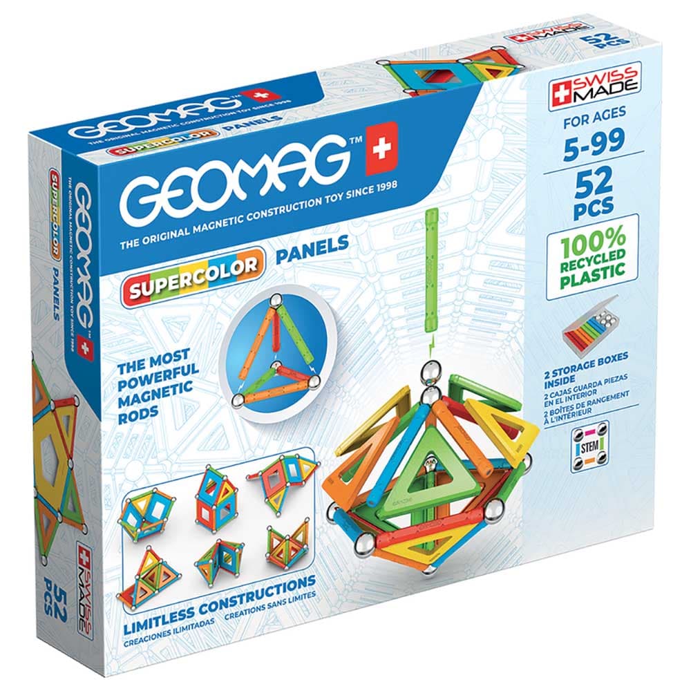 Geomag Supercolor Panels Magnetic Construction - 52 pieces