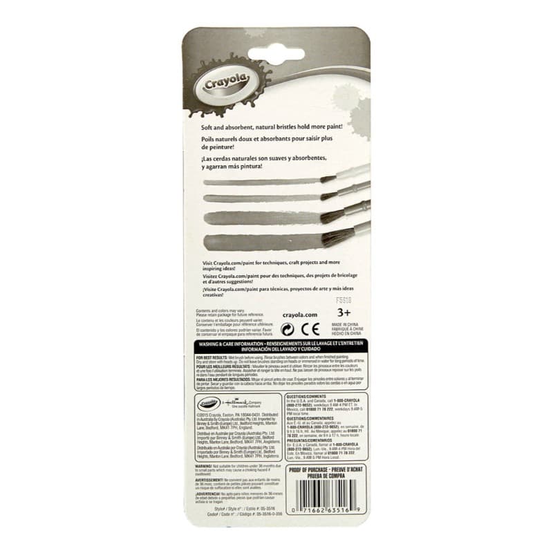 Crayola Brush Set Blister Pack 8 Count For Kids thumbnail 4