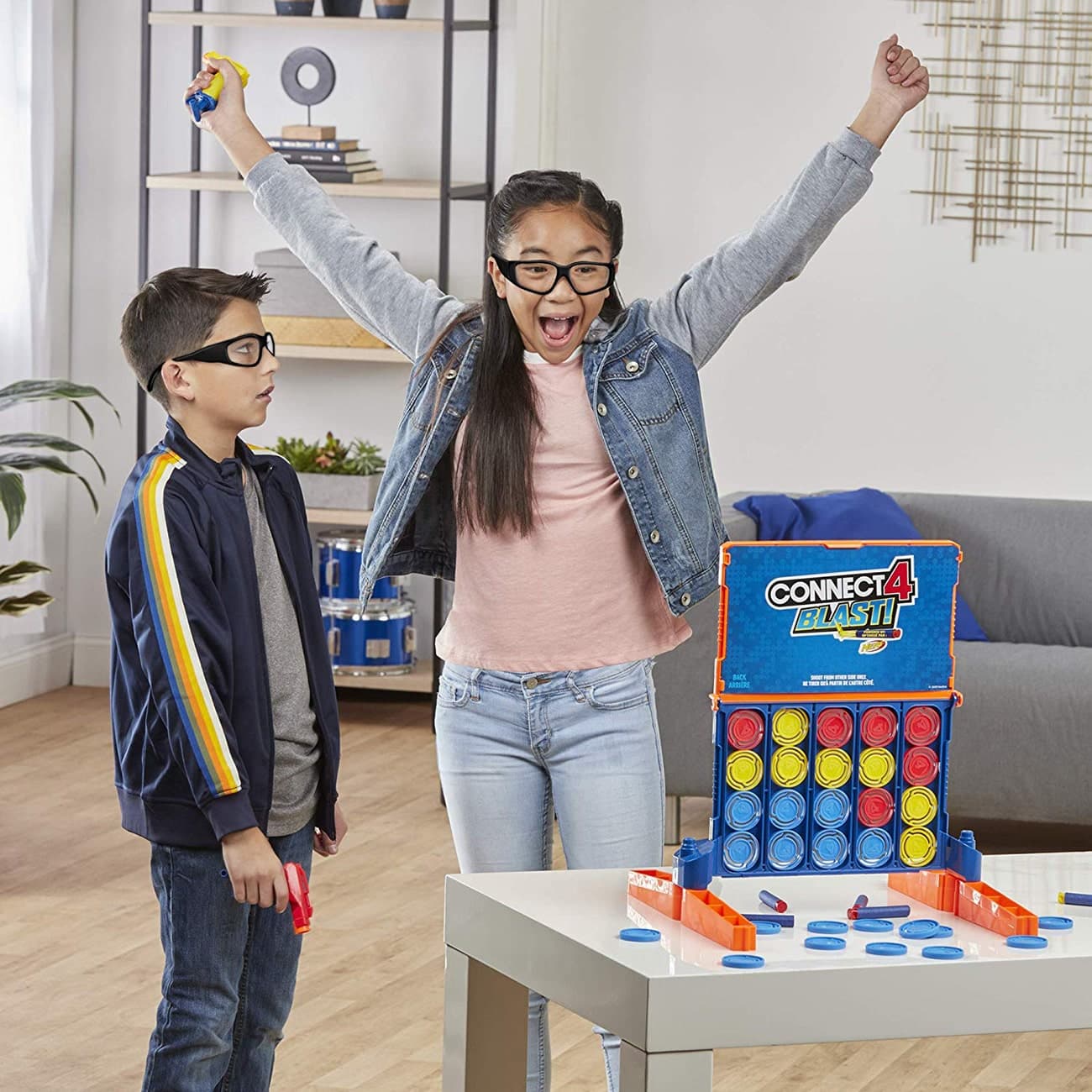 Gaming Connect 4 Blast Game With Nerf Blasters Darts thumbnail 5