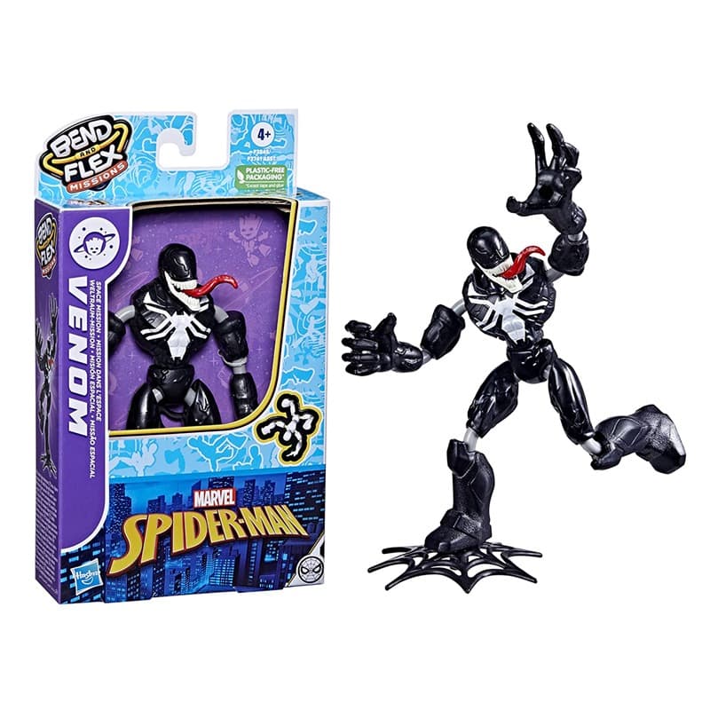 Marvel Action Figure Toy Bend And Flex Venom Space Mission thumbnail 3