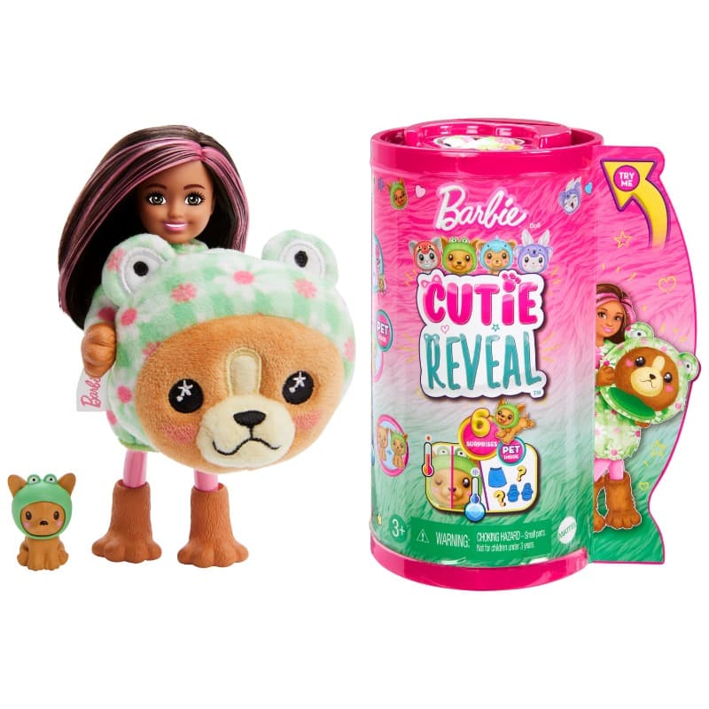 Barbie Cutie Barbie Reveal Chelsea Doll with 6 Surprises Green