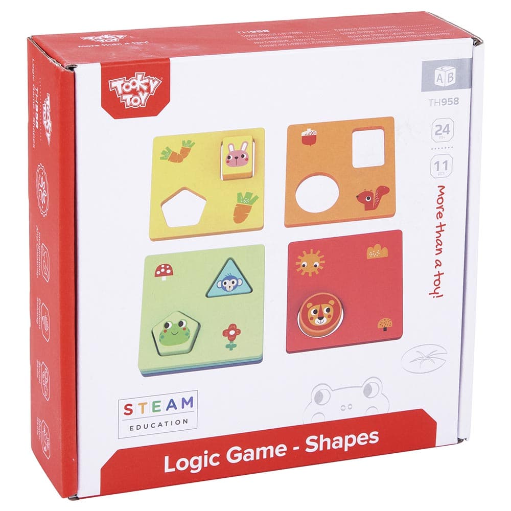 Tooky Toy Wooden Shapes Logic Game