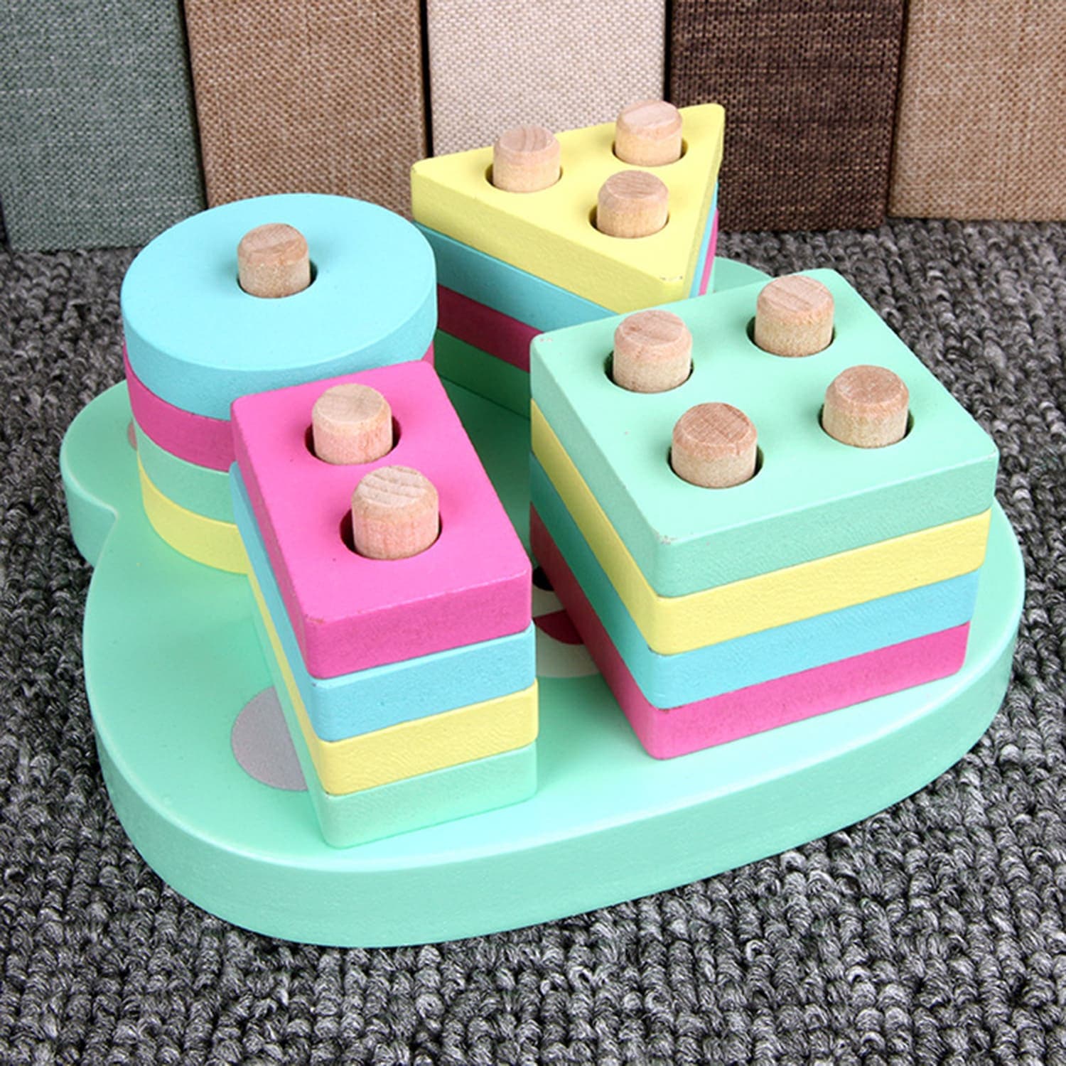 Beilaluna - Bear Shapes Sorting and Stacking Board thumbnail 5