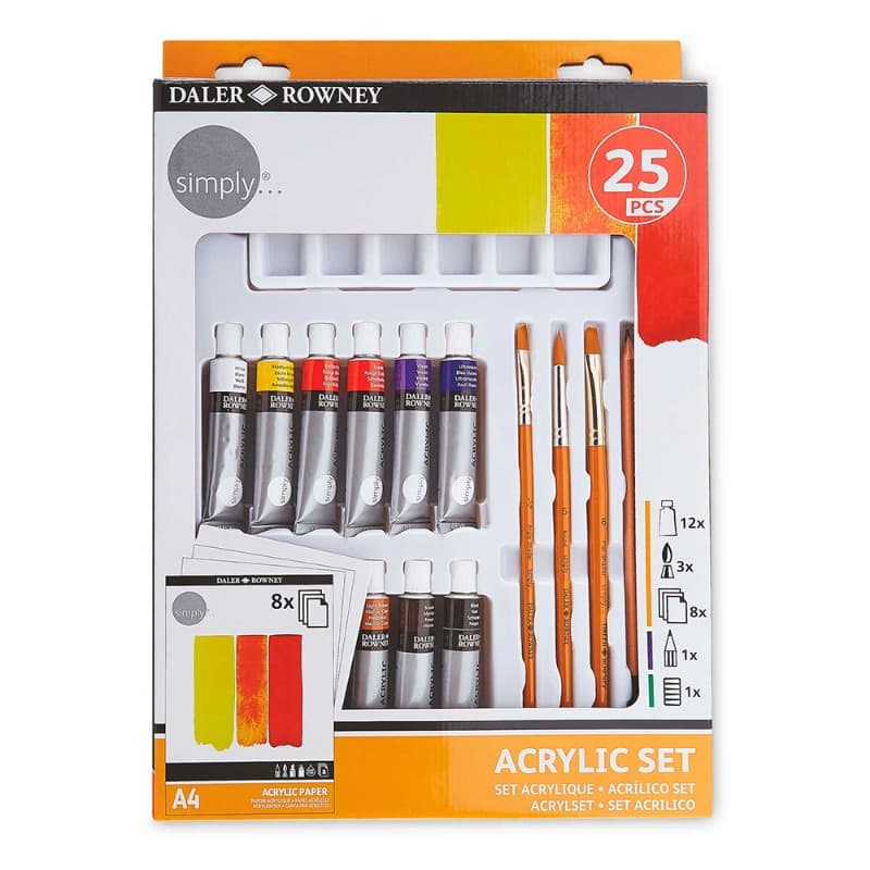 Daler Rowney Acrylic Art Set - 25 Pcs