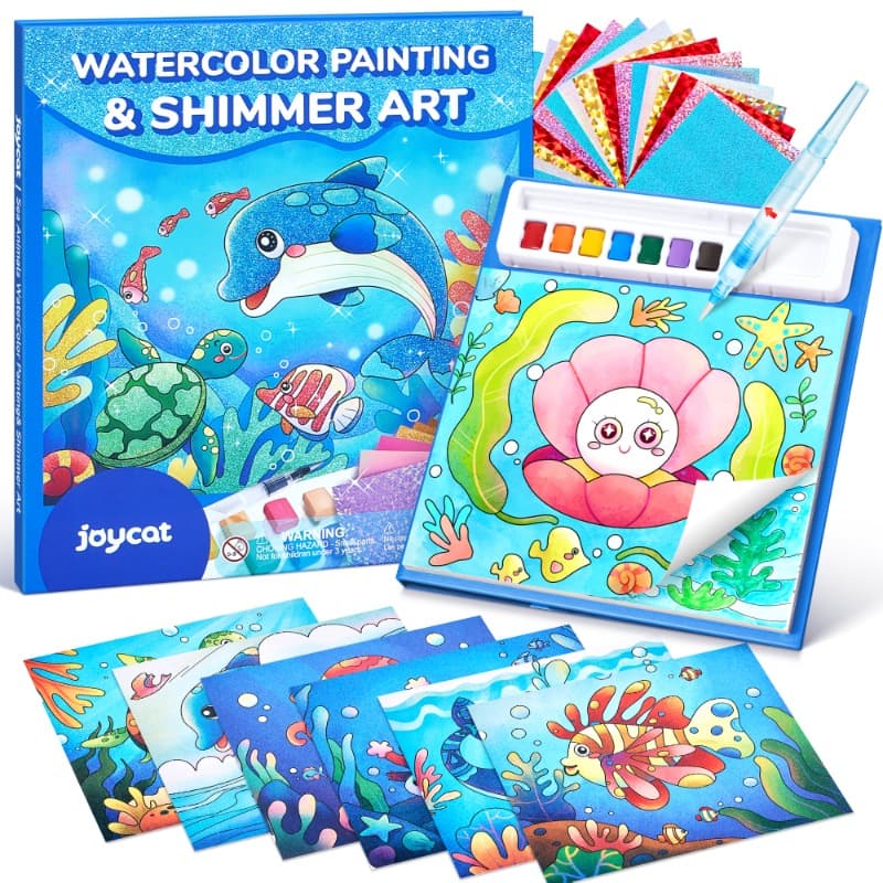 Vanilla Sea Animals Watercolor Painting Set Art Craft Toy for Kids thumbnail 2