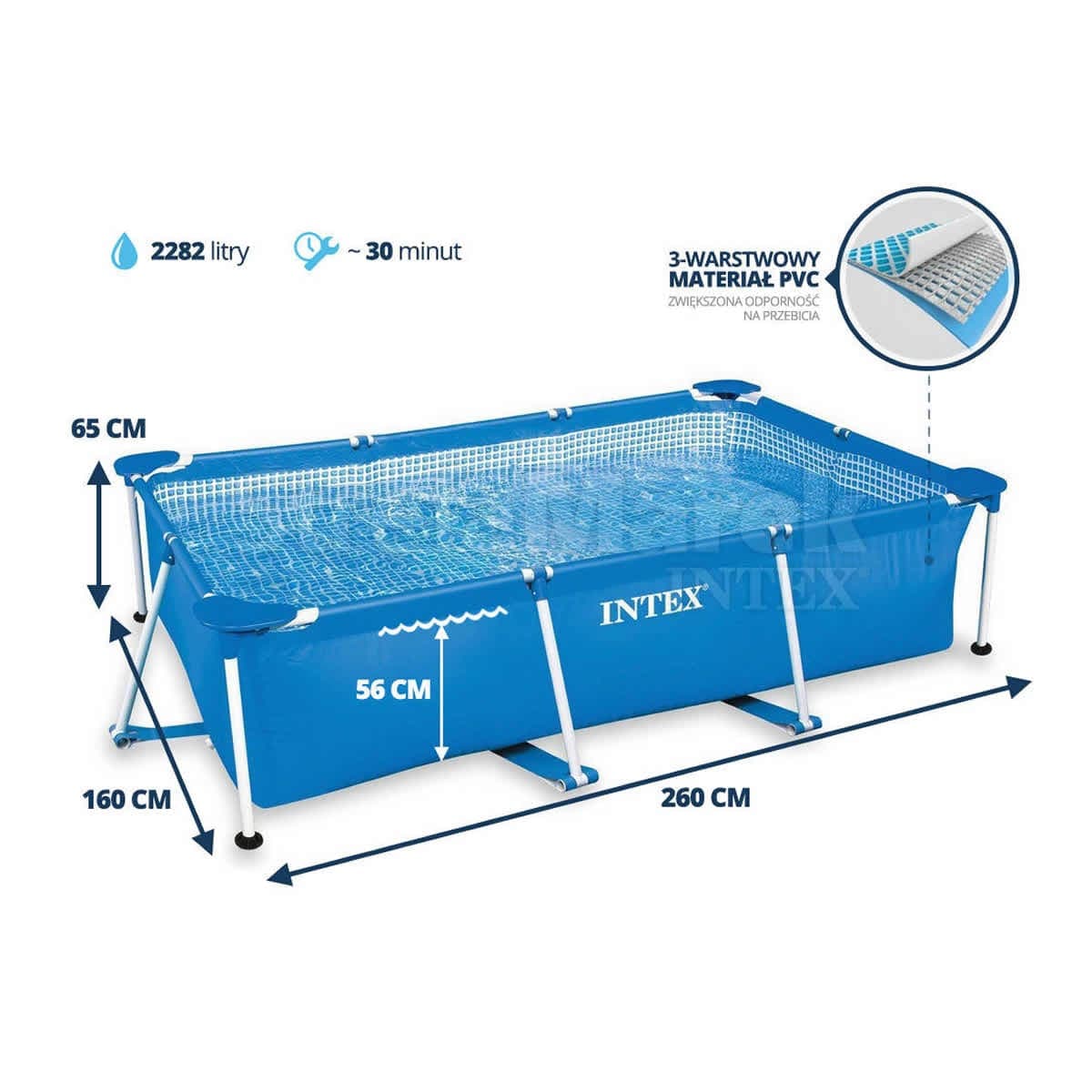 Intex Swimming Pool Metal Frame thumbnail 3