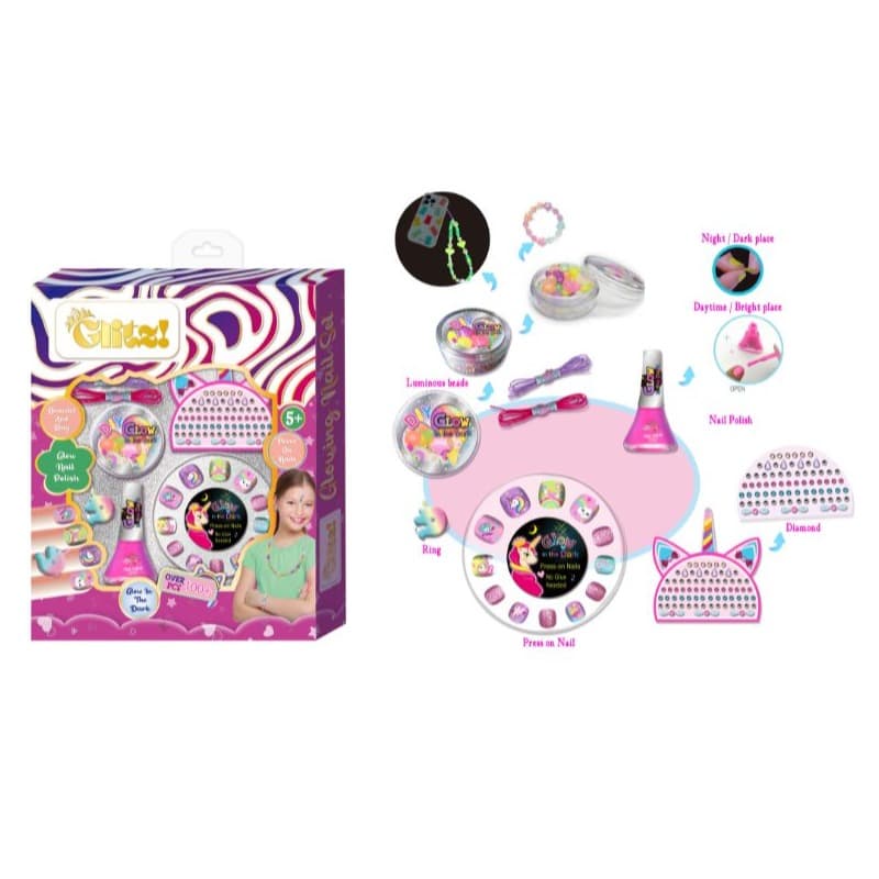 Glitz D.I.Y Nail Playing - Glow in the Dark - Assorted