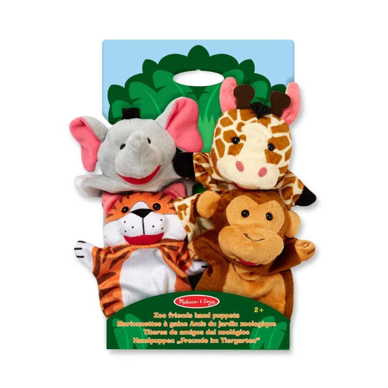 Melissa And Doug Zoo Friends Hand Puppets - Assorted