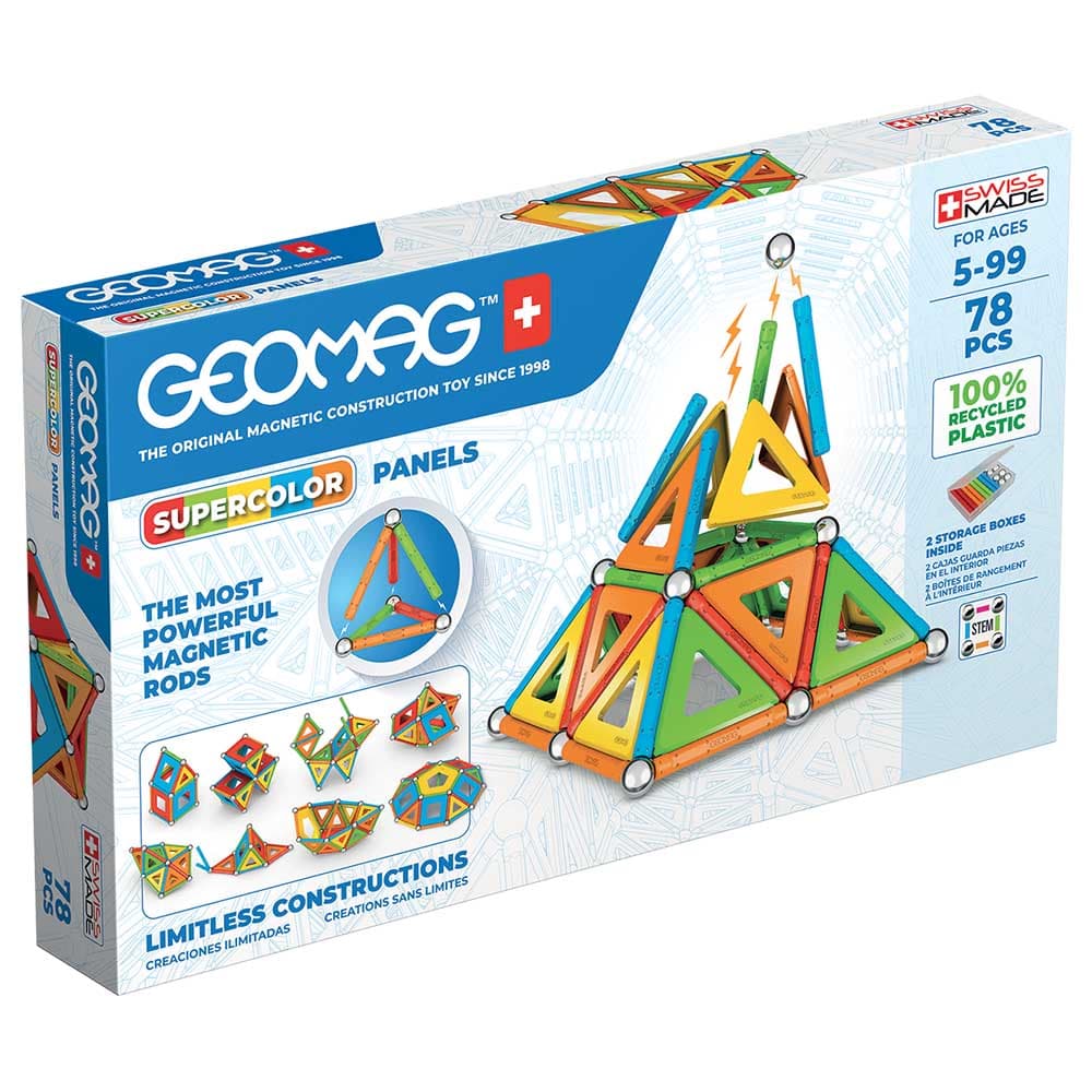 Geomag Supercolor Panels Magnetic Construction 78pcs