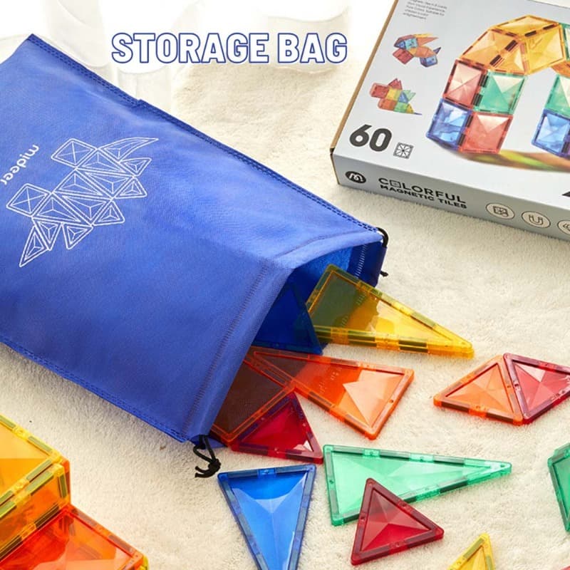 Mideer Colorful Magnetic Tiles - Marble Run 100Pcs thumbnail 4