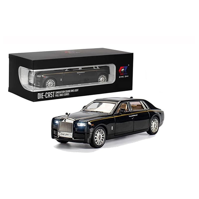 Rolls Royce Phantom Sound And Light Pull Back Die Cast - White