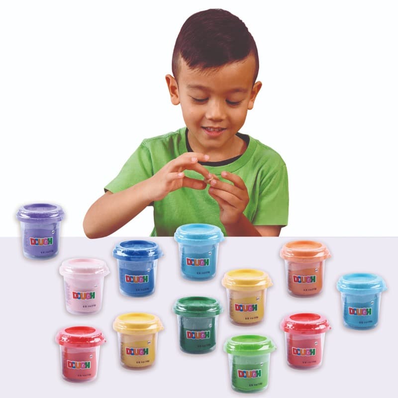 PlayGo 4 oz Basic Colour Dough 12 Piece Display Pack thumbnail 2