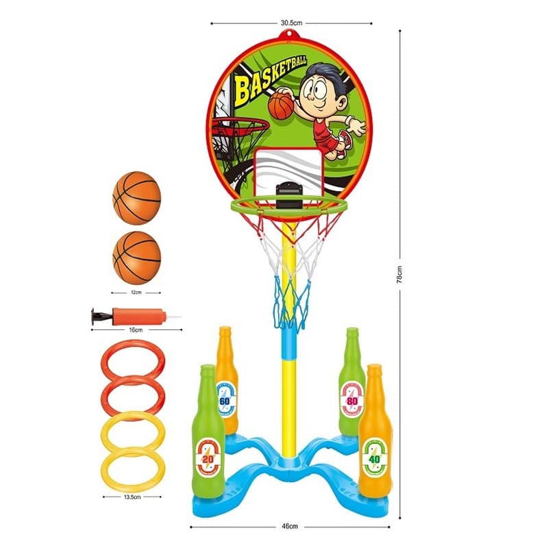 Ring Toss Game With Basketball Set thumbnail 3