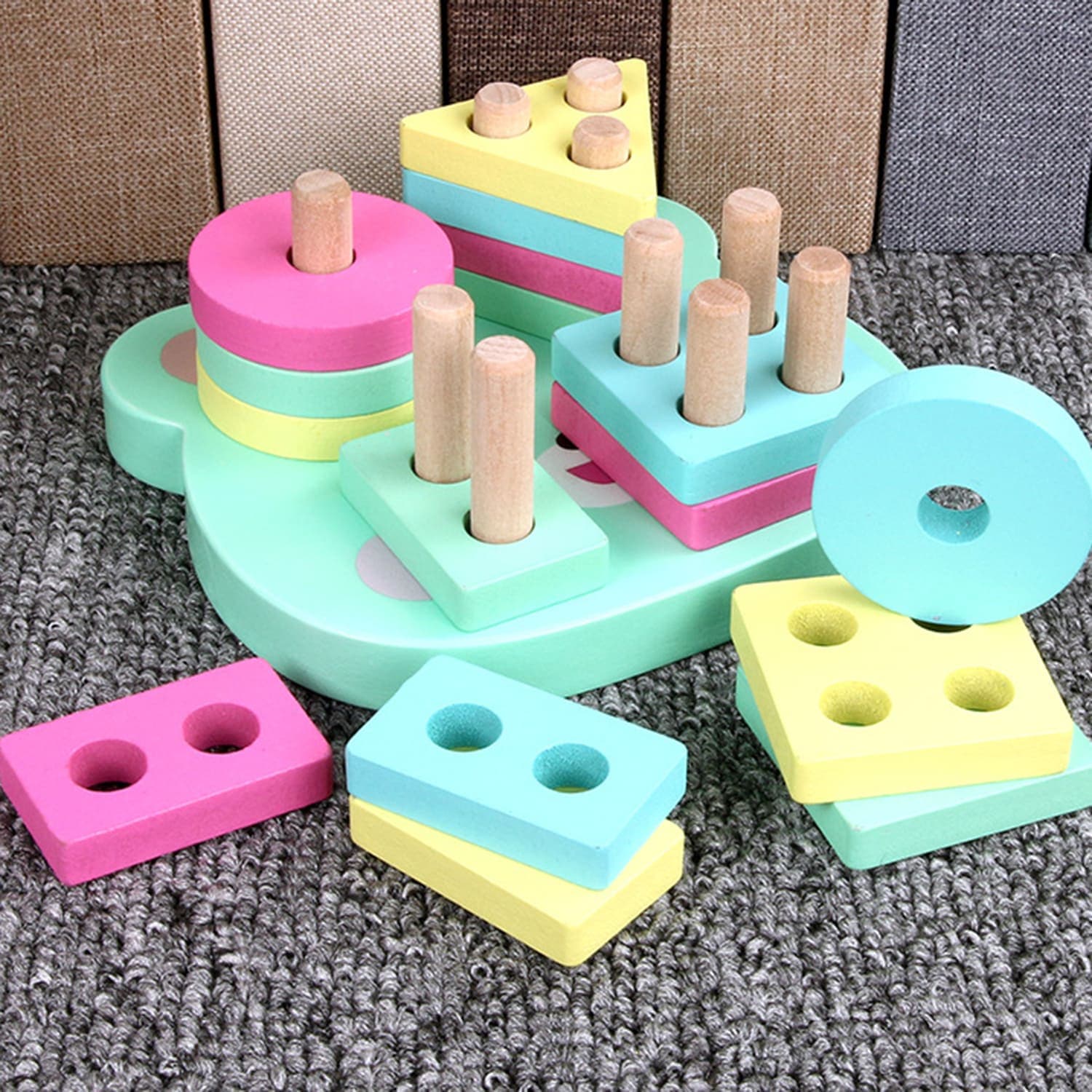 Beilaluna - Bear Shapes Sorting and Stacking Board thumbnail 4