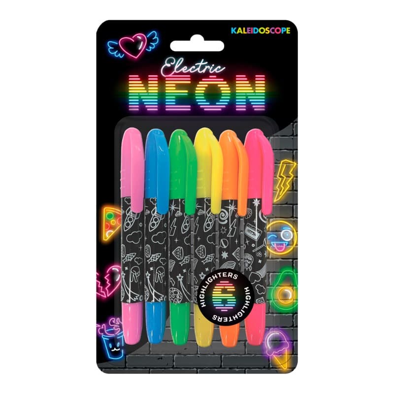 Hinkler Kaleidoscope 6 Electric Neon Markers