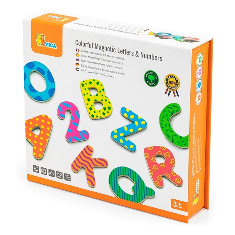 VIGA Magnetic Letters And Numbers - 77 Pcs