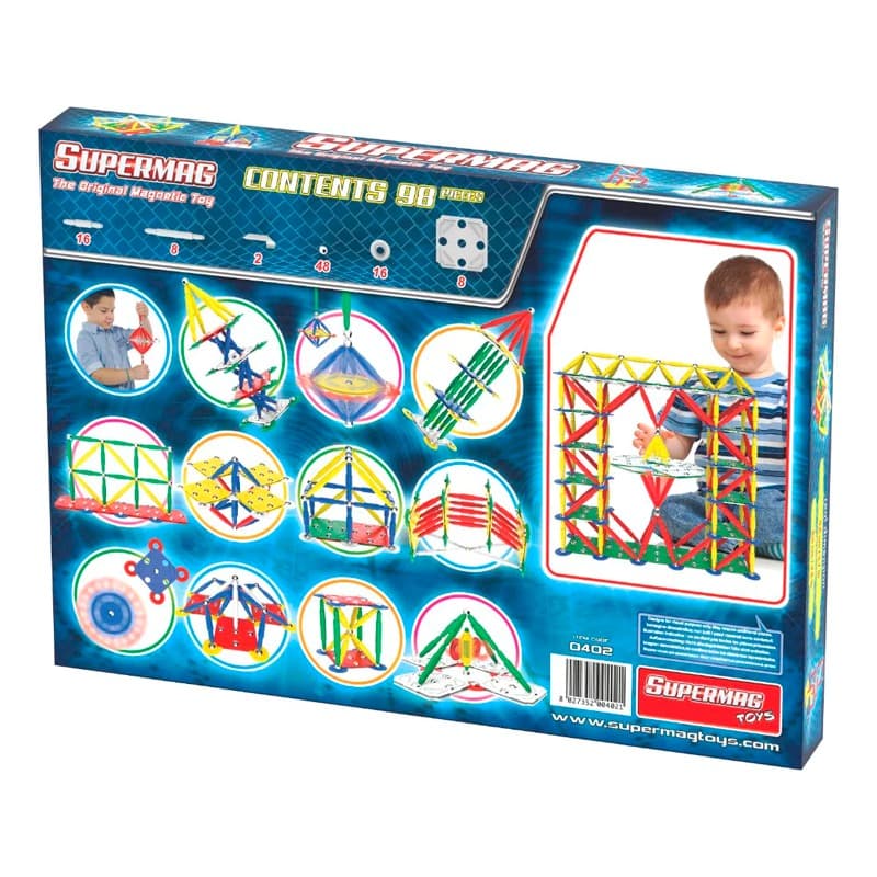 Supermag Classic Primary Magnetic Building Blocks - 98 Pcs thumbnail 2
