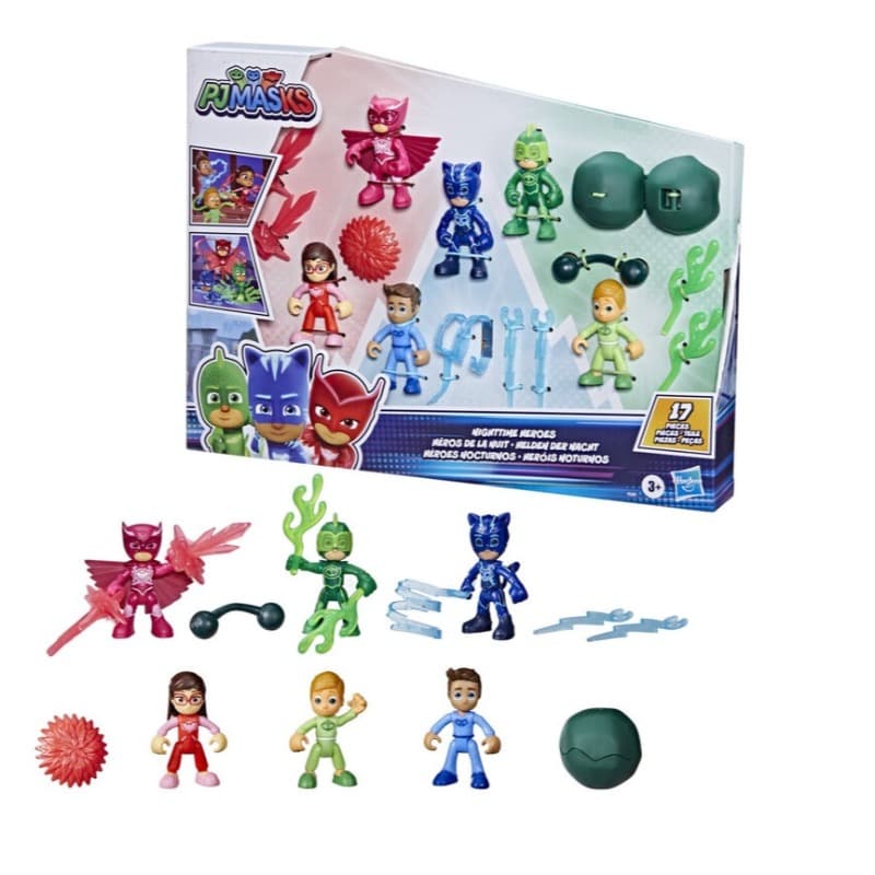 PJ Mask Nighttime Heroes Figure Pack 6 action figures and 11 accessories thumbnail 4
