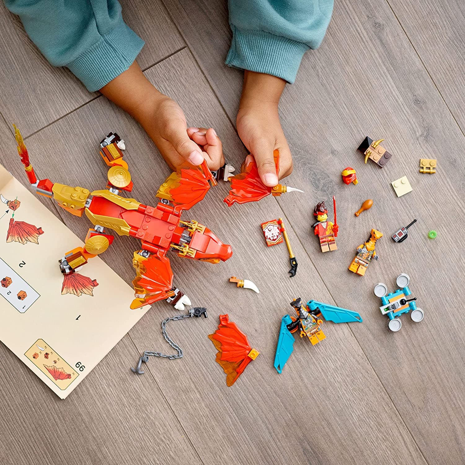 Lego Ninjago Kais Fire Dragon Evo Building Kit thumbnail 4