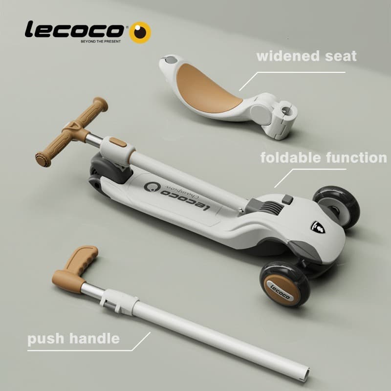 Lecoco 3 in 1 Scooter - Brown thumbnail 2
