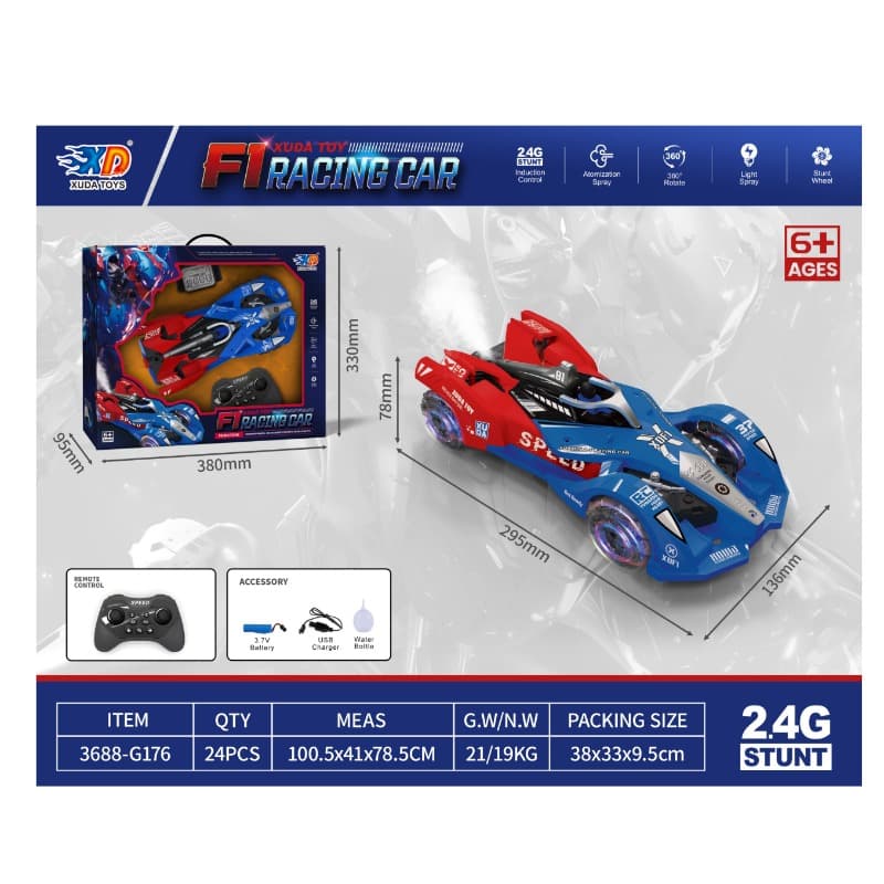 2.4G 12 Fun Remote Control Car With Light And Music