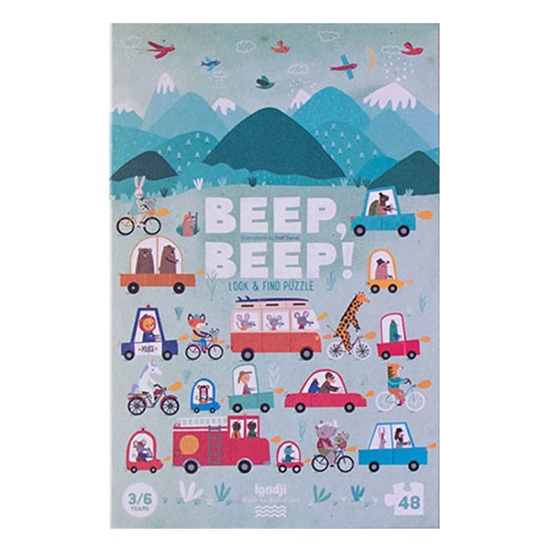 Londji - Beep Beep Cocuk Puzzle Playset 24Pcs