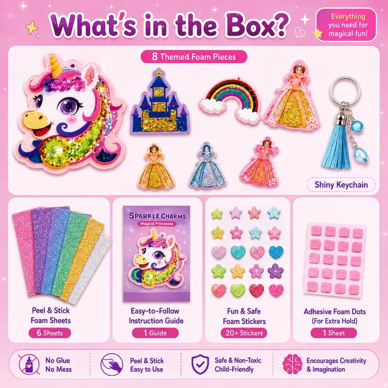 Joycat Sparkle Charms Keychain Craft Kit Diy Toy for Kids thumbnail 5