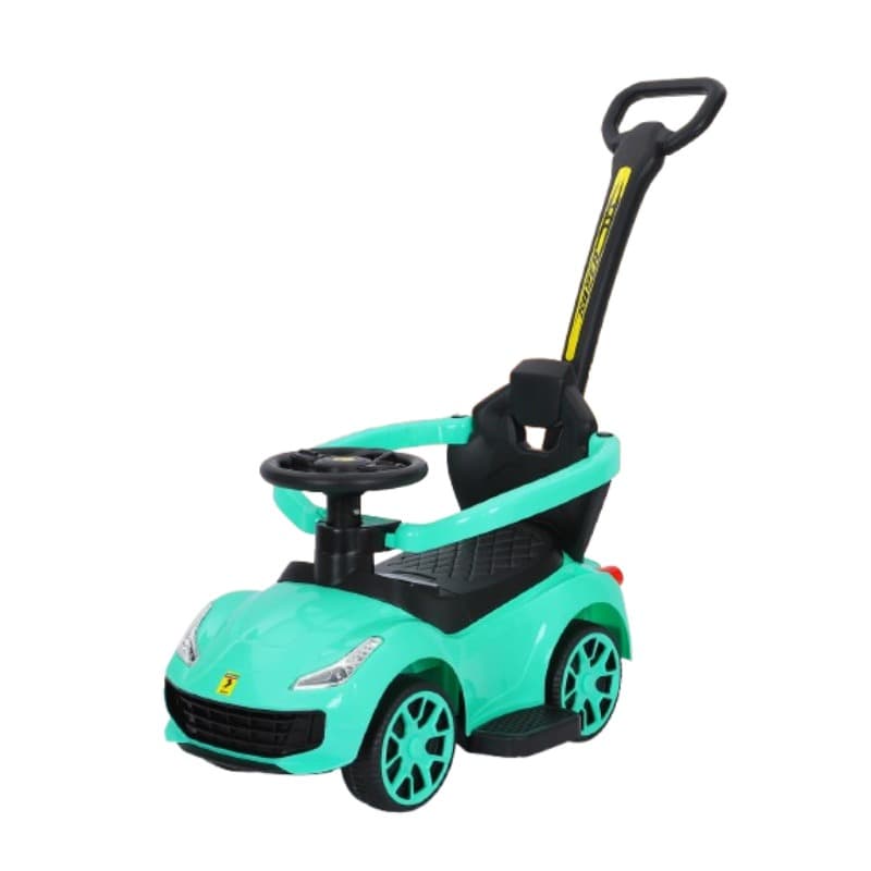 First Step - 4-wheel Stroller With Push Handle and Leather Seats
