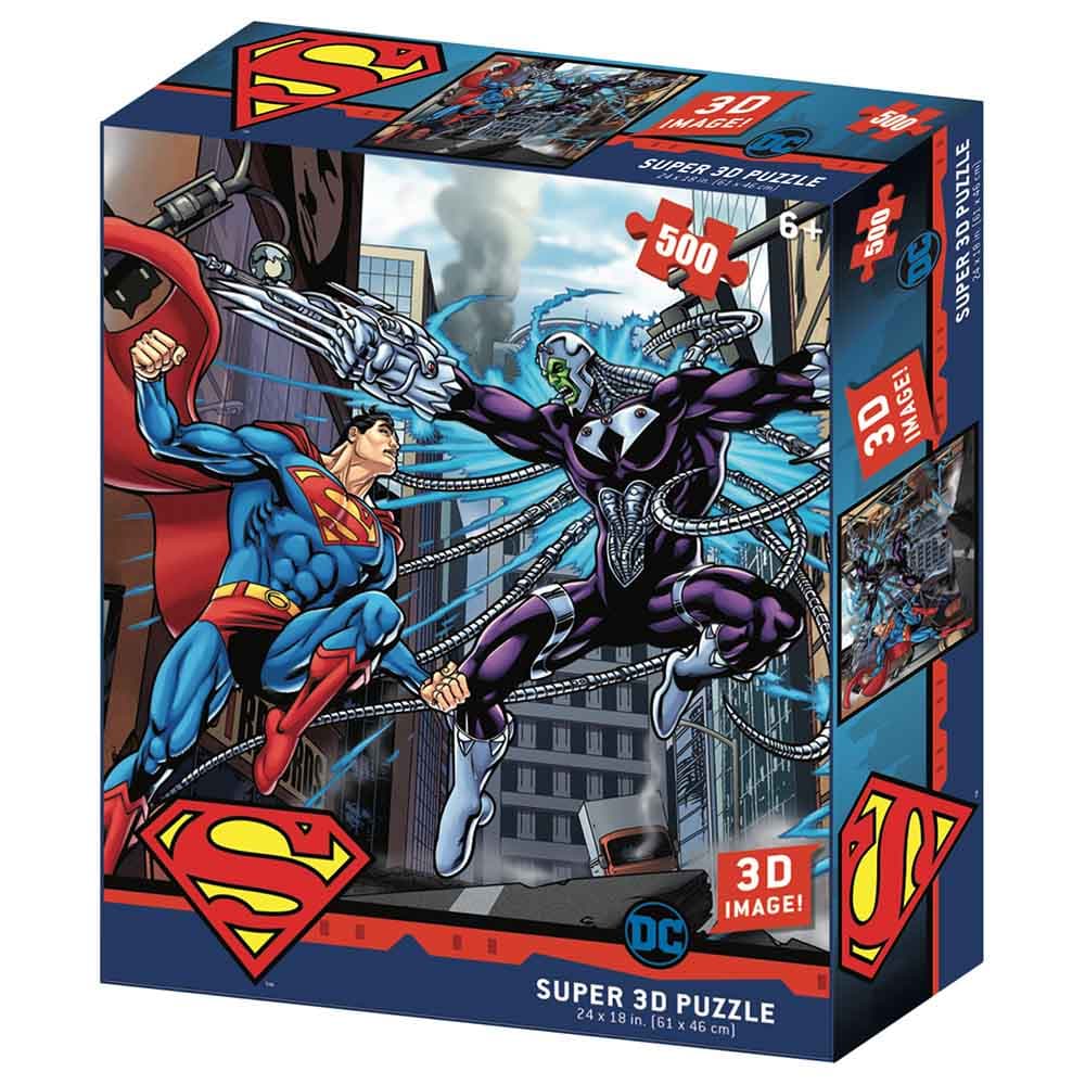 DC Comics - Superman Vs Brainiac 3D Effect Puzzle 500 Pcs