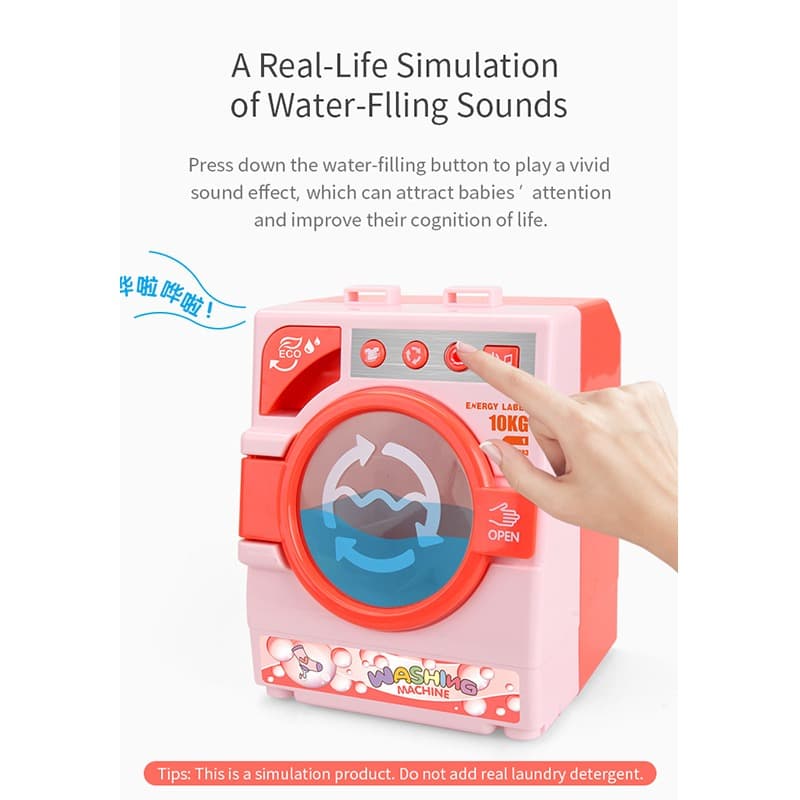 Five Star Simulation Pretend Toys Play Washing Machine thumbnail 2