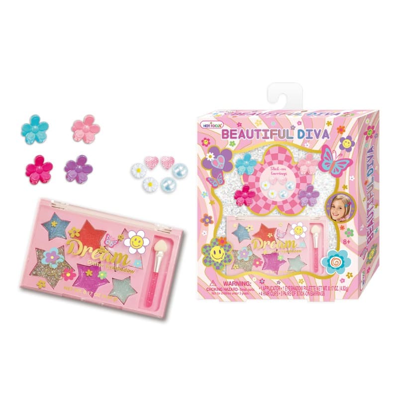 Hot Focus Groovy Flower Diva Makeup Palette Set thumbnail 3