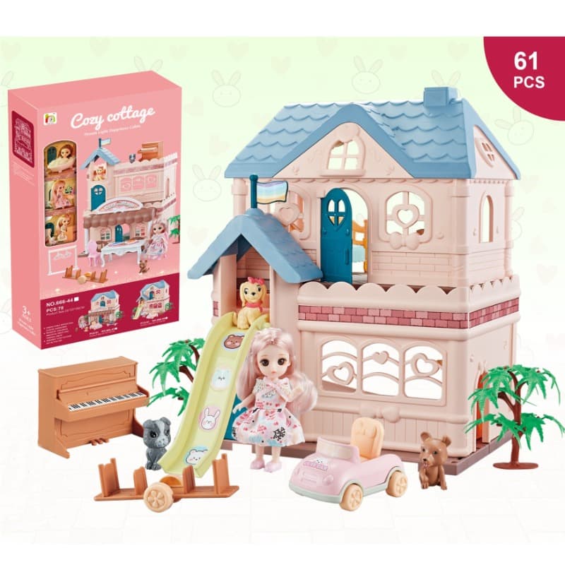 Cozy Cottage Building Set - 61 Pcs