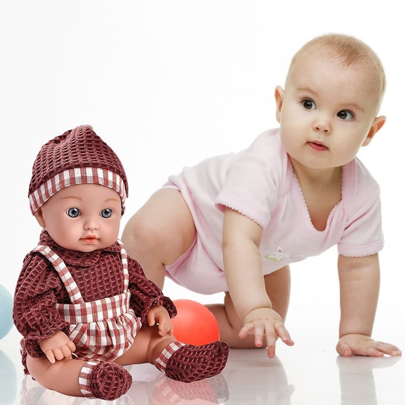 Wander Long Baby Doll In Brown Dress 12 inch With care tools thumbnail 3