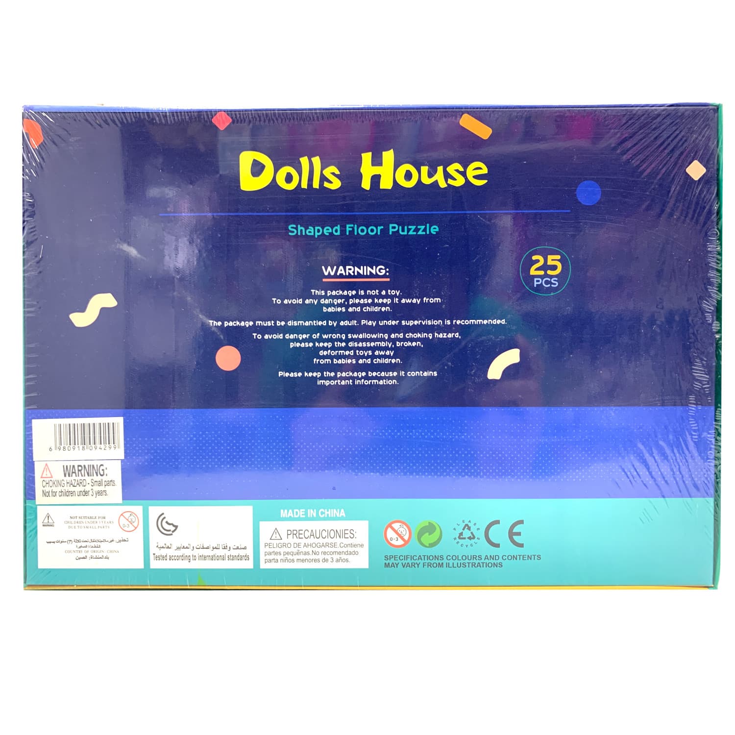 Tu Sun Doll House Shaped Floor Puzzle 25 Pcs thumbnail 3