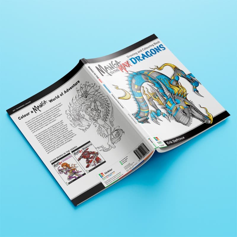 Hinkler Manga to the Max Drawing and Coloring Book - Dragons thumbnail 3