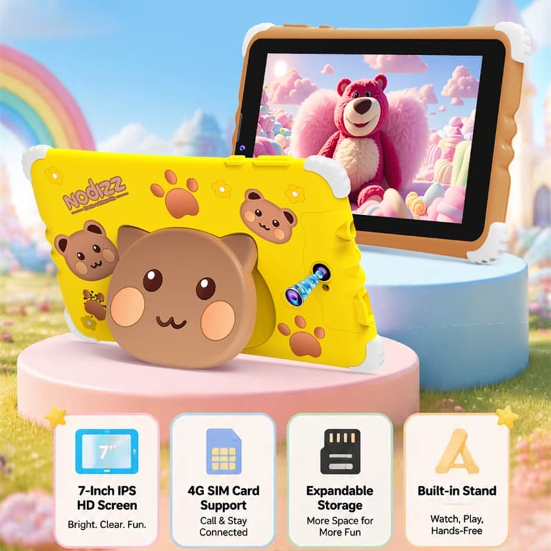 Kids Tablet 7 inches 4+128GB Yellow thumbnail 3