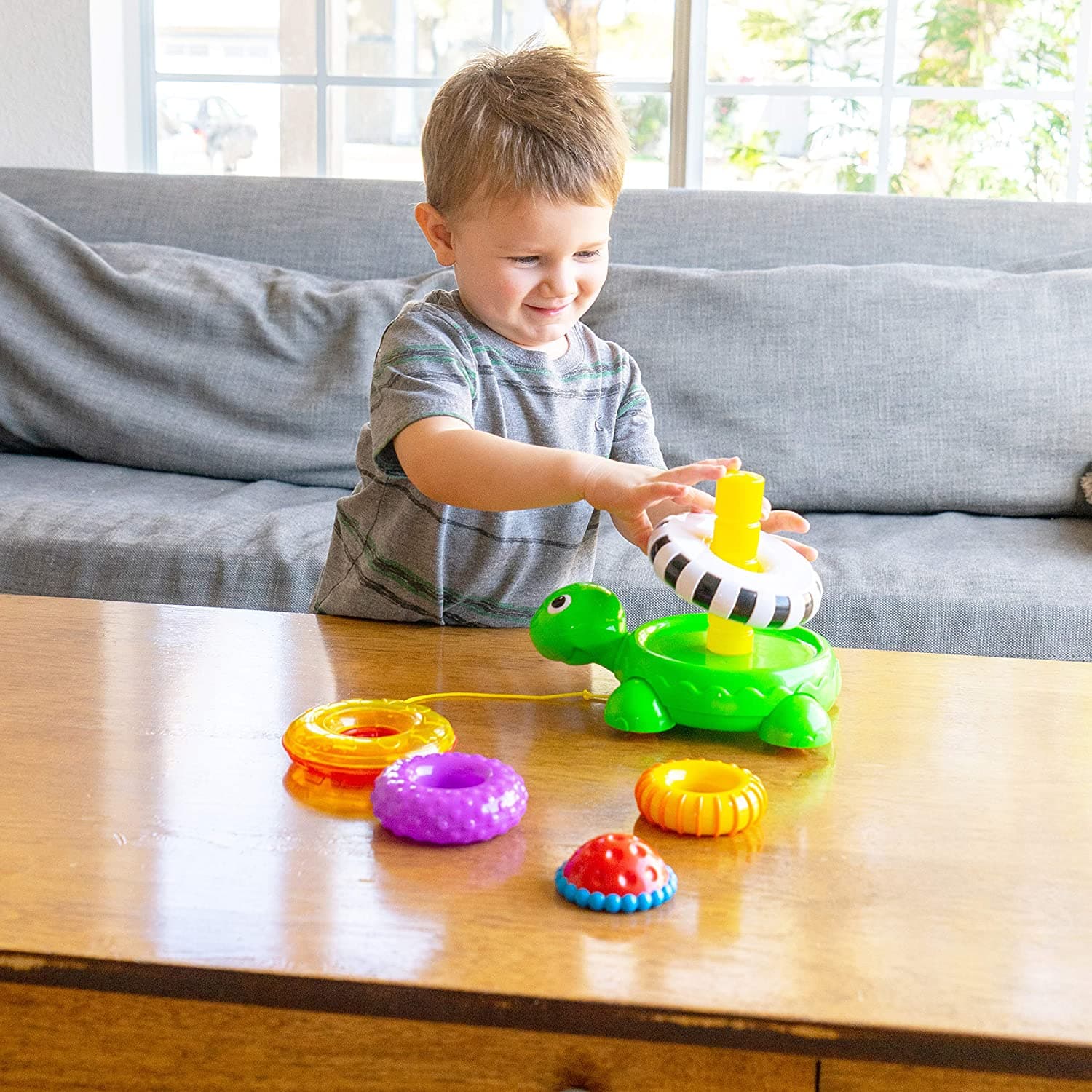 The Learning Journey Early Learning Pull Along Stacking Turtle thumbnail 4