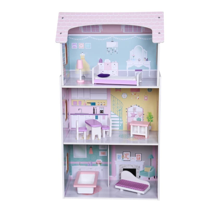 Edufun Anna Multi Story Wooden Dollhouse