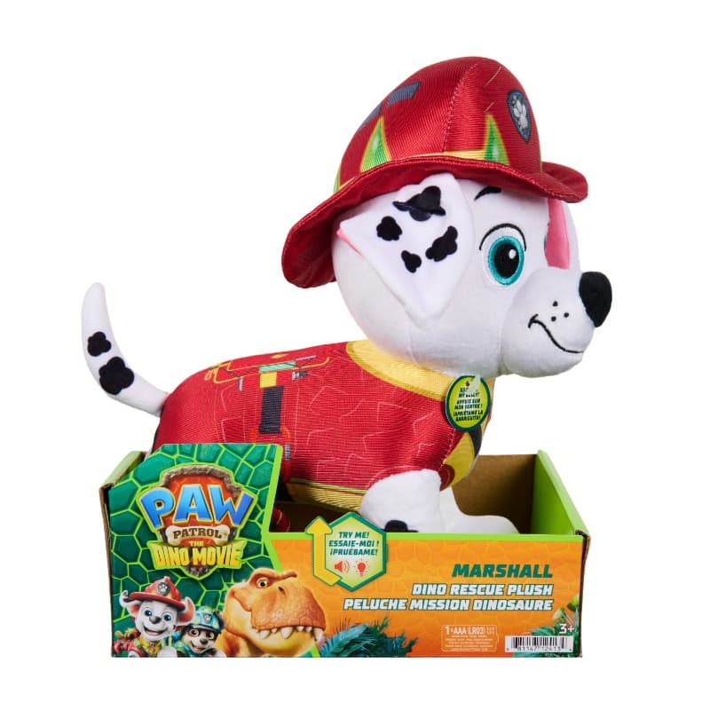PAW Patrol Movie 3 Dino Rescue 10-Inch Feature Plush Marshall thumbnail 2