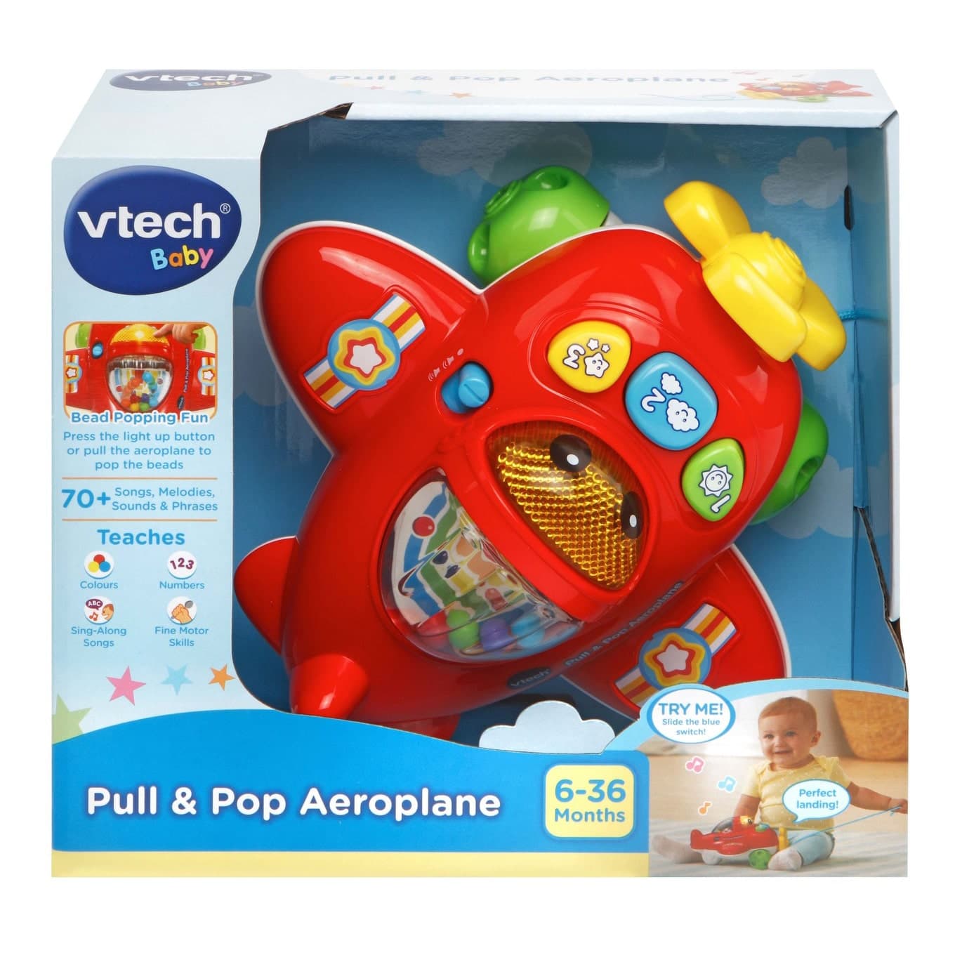 VTech Pull And Pop Airplane - English Version