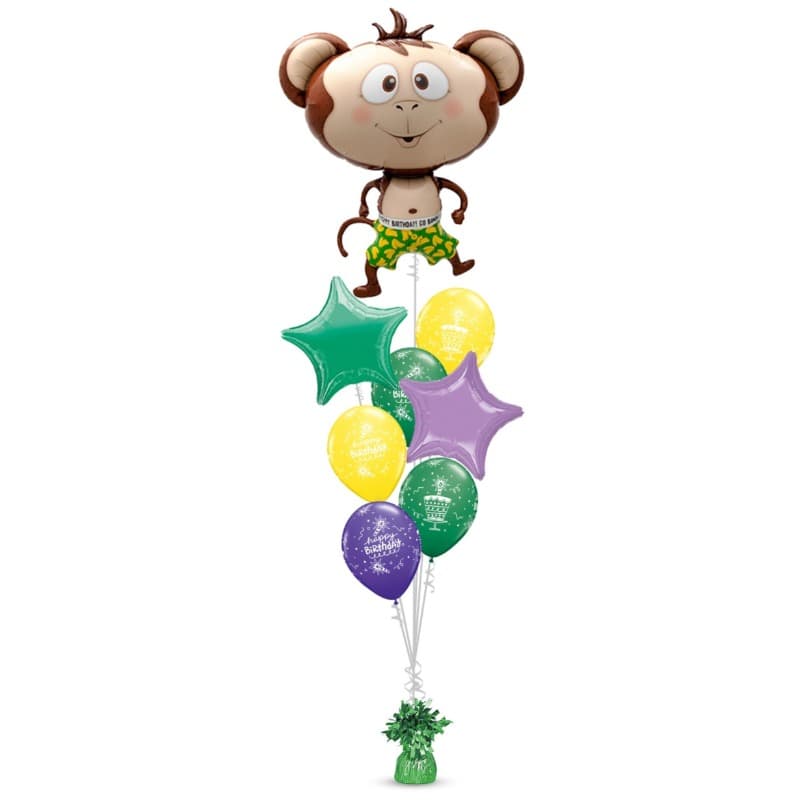 Birthday Ballon Bouquet - Banana Monkey