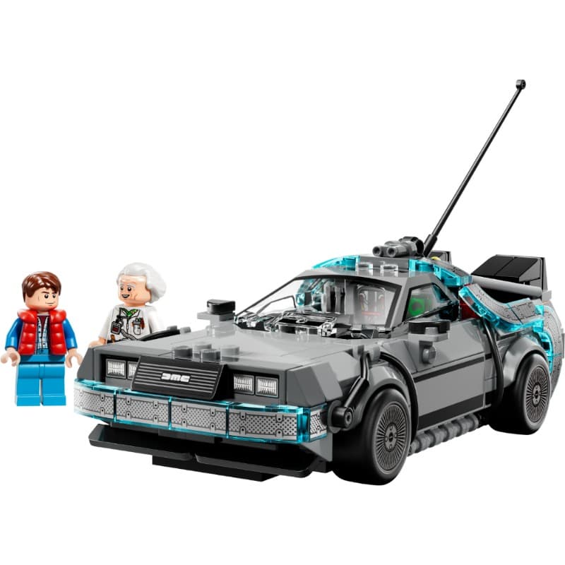 LEGO Speed Champions Back to the Future car with Doc Brown and Marty McFly figures thumbnail 2