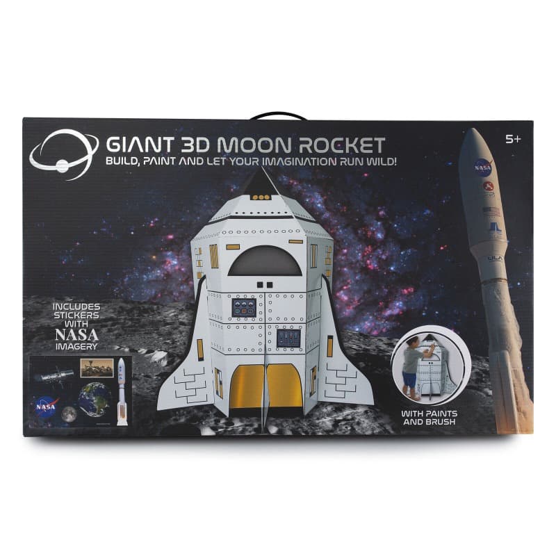 Paint Your Own Giant 3D Space Moon Rocket