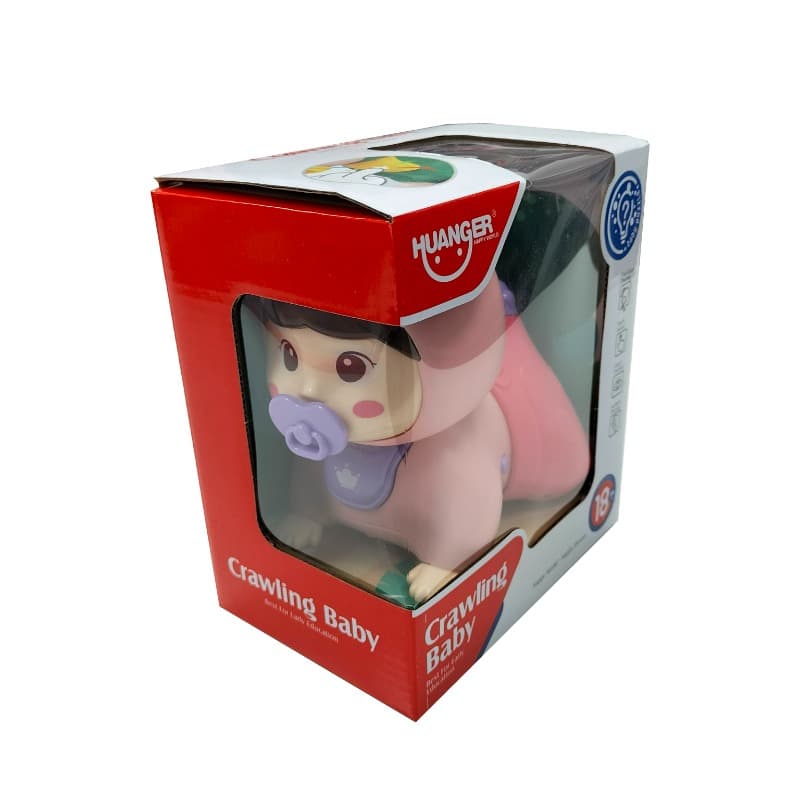 Huanger - Crawling Doll With Sound & Light - Pink thumbnail 2