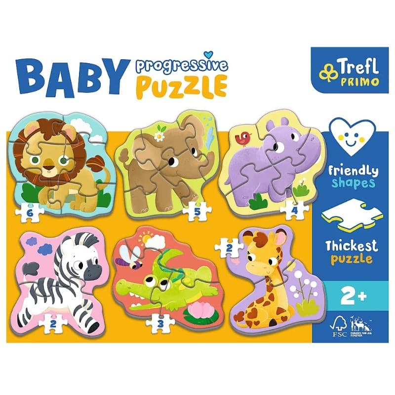 Trefl Baby Progressive Puzzle - Safari thumbnail 2